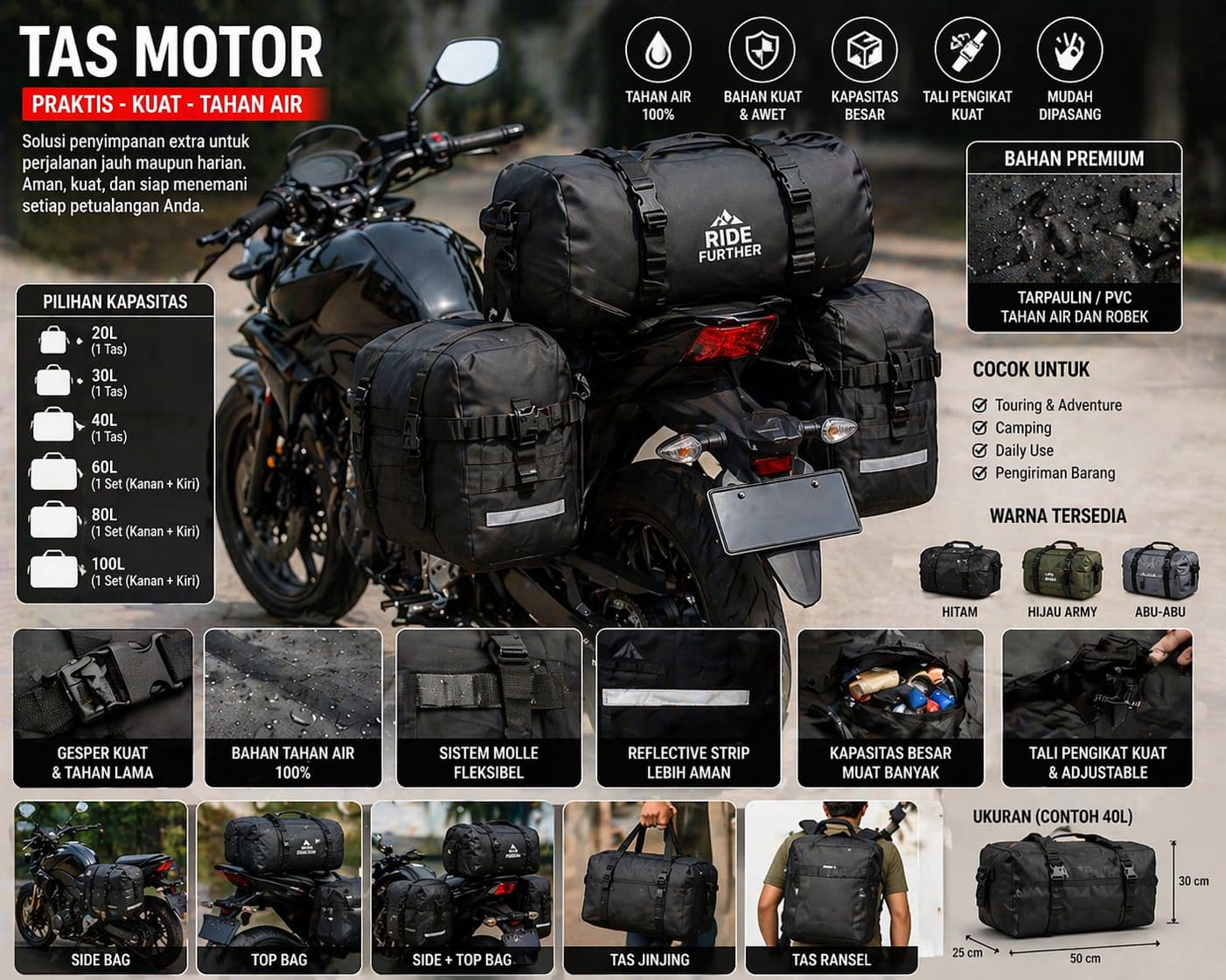 Distributor Supplier Produsen Tas Motor