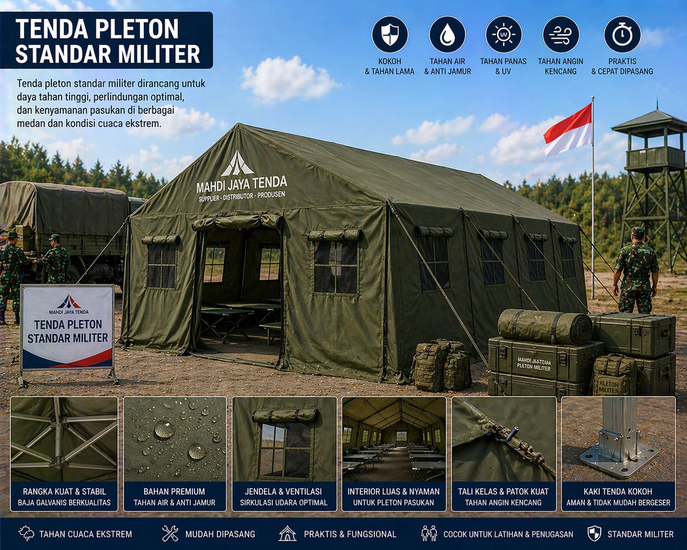 Tenda Pleton Standar Militer
