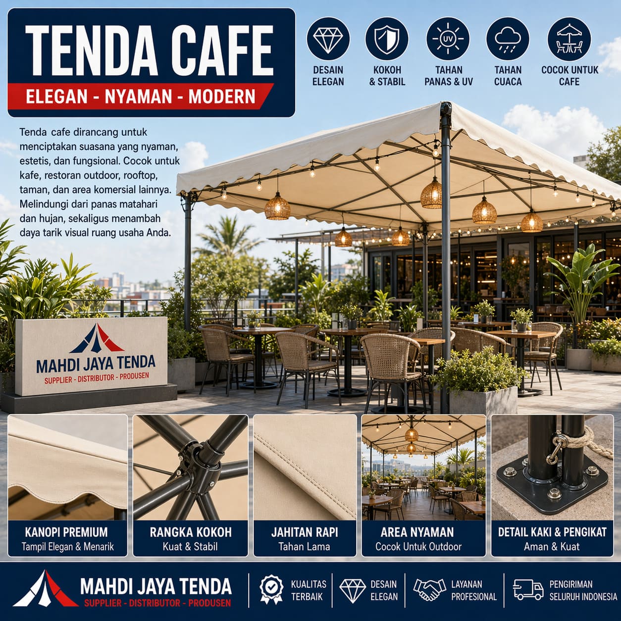 Supplier Distributor Produsen Tenda Cafe
